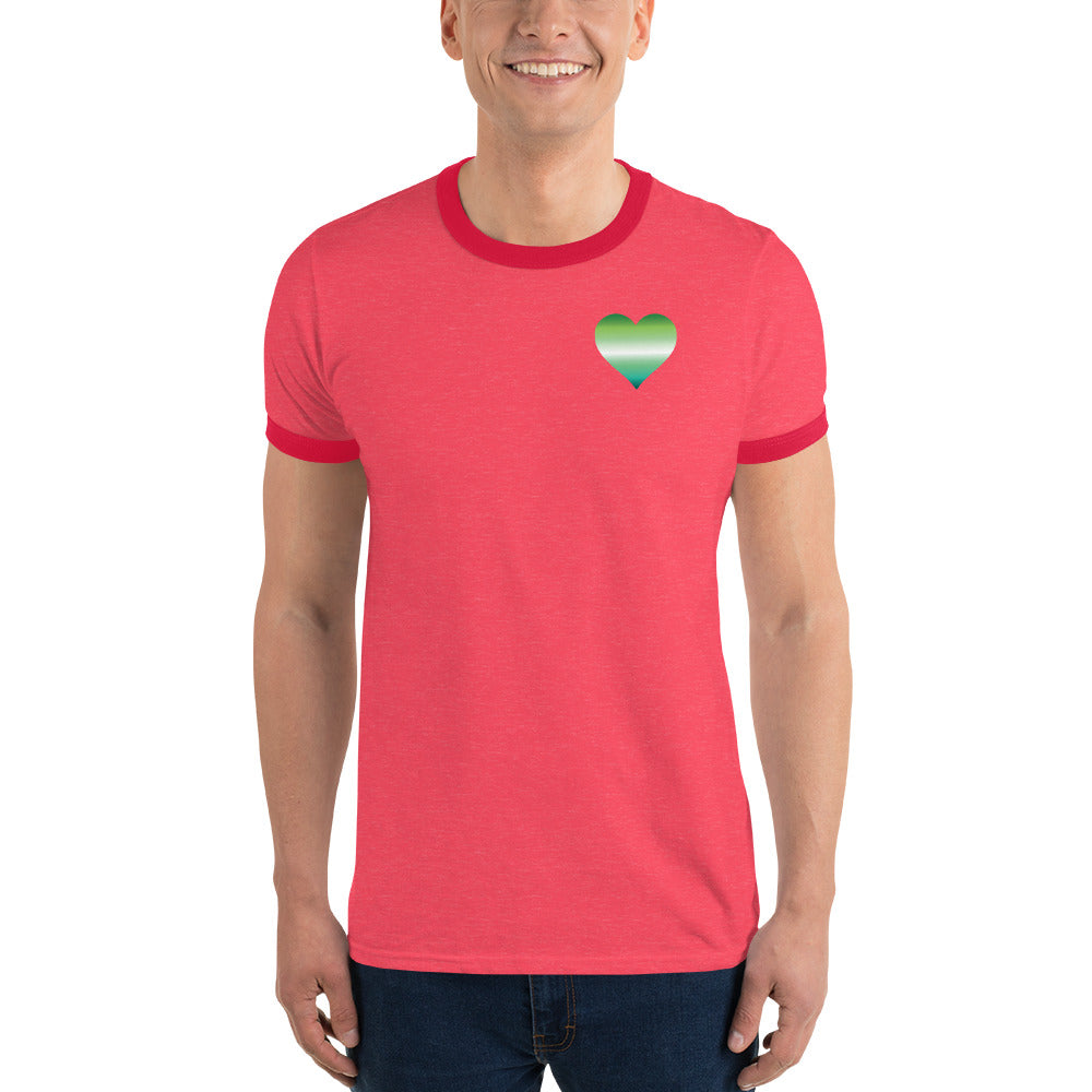 Gay Male Heart Ringer T-Shirt