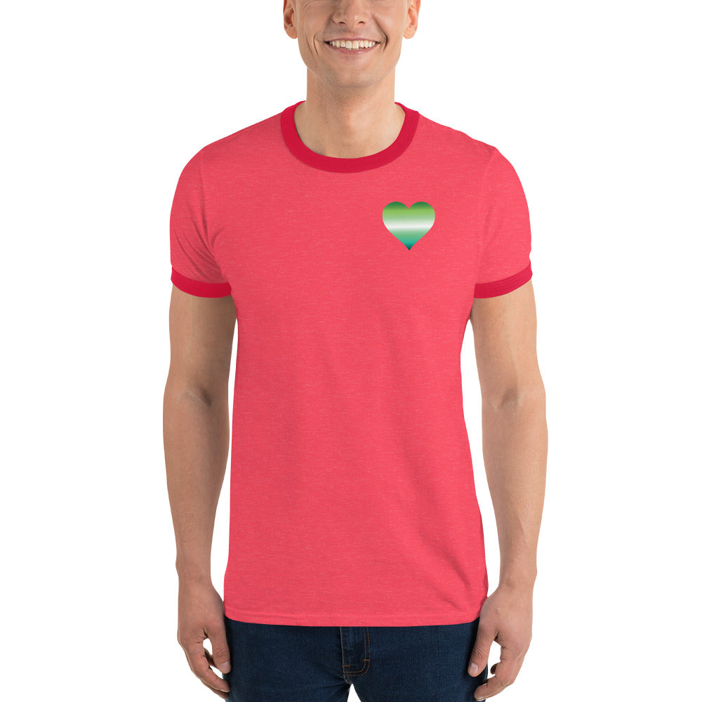 Gay Male Heart Ringer T-Shirt