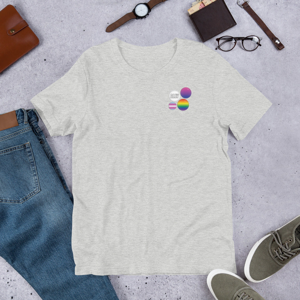 Ally Pride Button T-Shirt