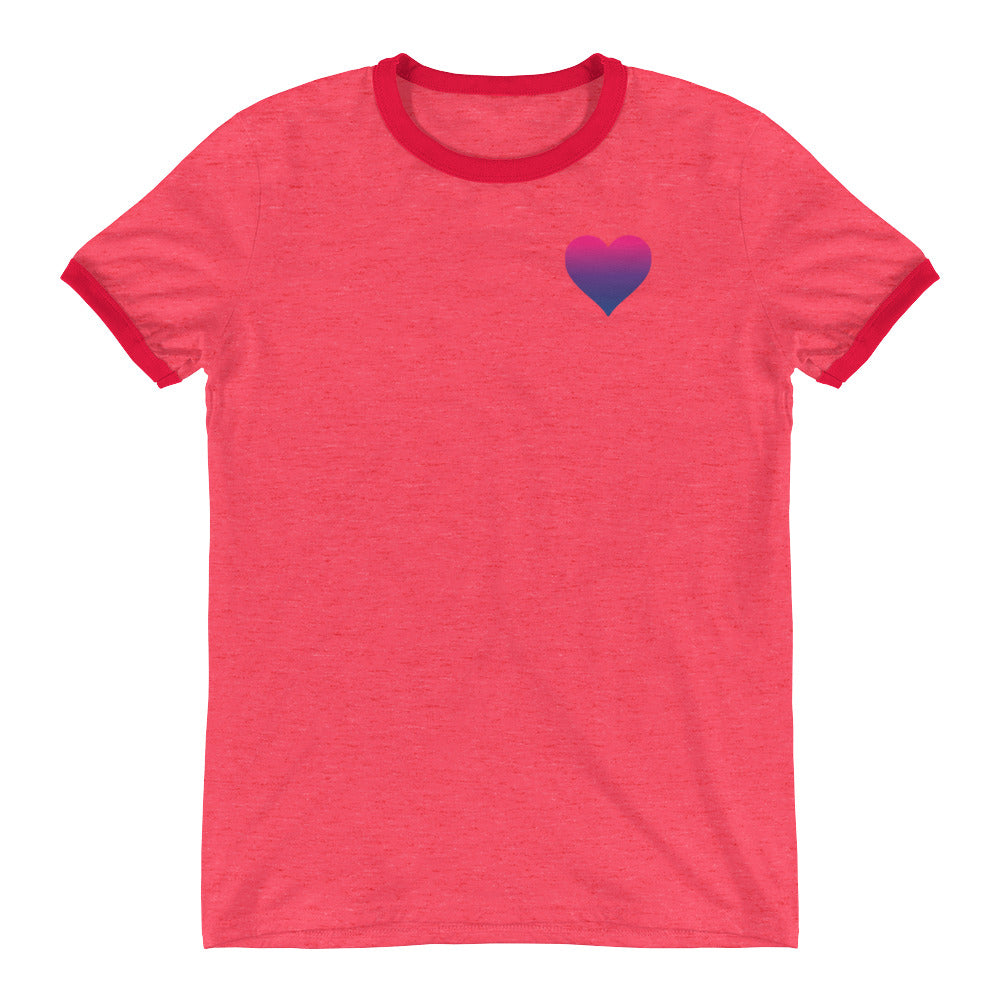 Bisexual Heart Ringer T-Shirt