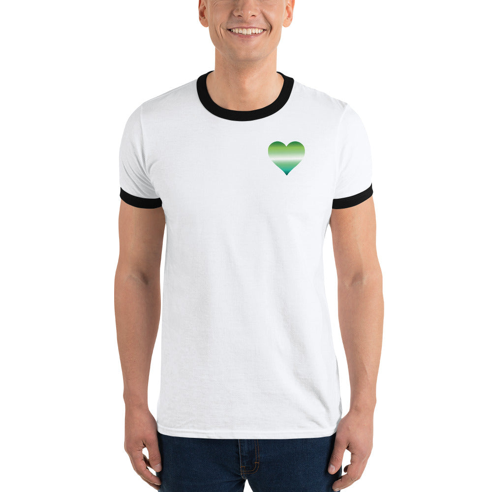 Gay Male Heart Ringer T-Shirt