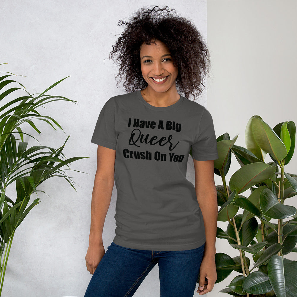 Queer Crush Bella + Canvas 3001 Unisex Short Sleeve Jersey T-Shirt with Tear Away Label