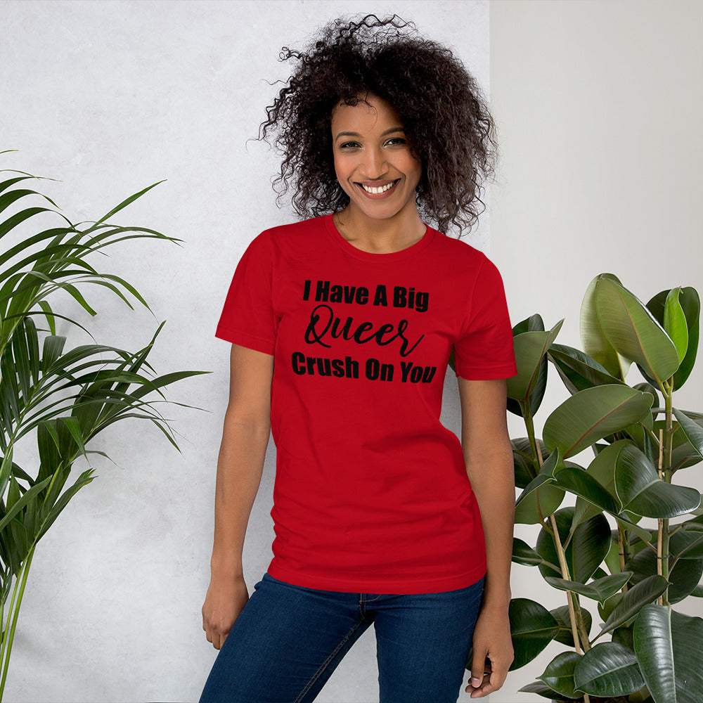 Queer Crush Bella + Canvas 3001 Unisex Short Sleeve Jersey T-Shirt with Tear Away Label