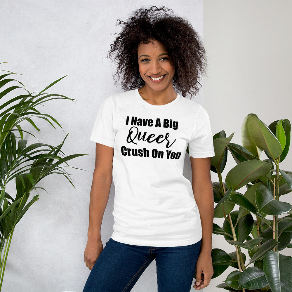 Queer Crush Bella + Canvas 3001 Unisex Short Sleeve Jersey T-Shirt with Tear Away Label