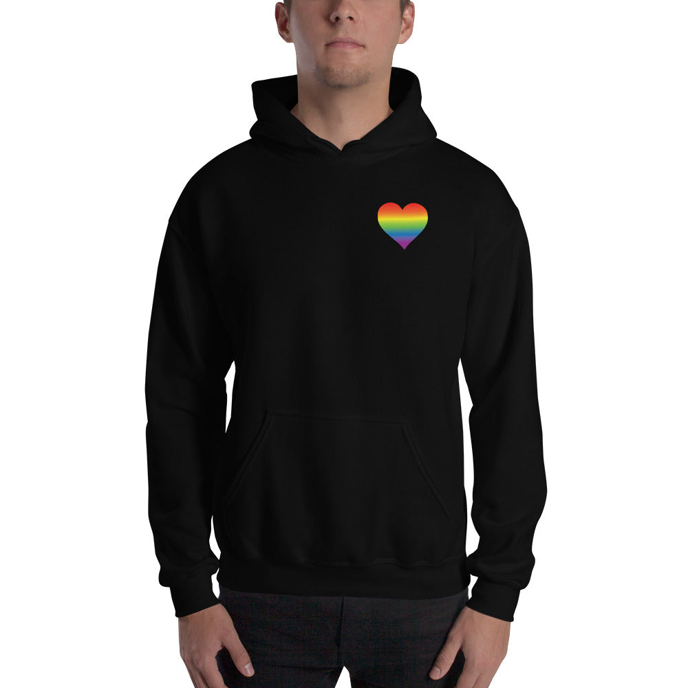 Rainbow Heart Hooded Sweatshirt