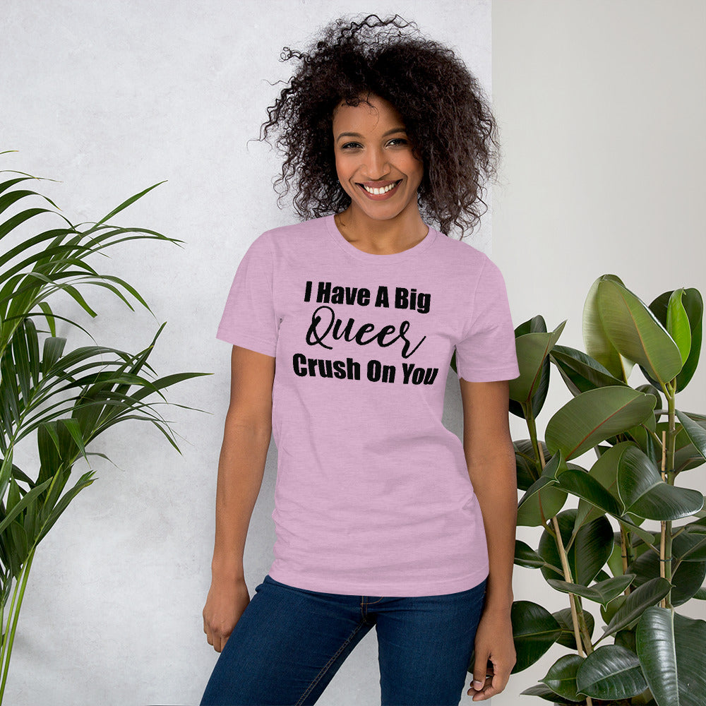 Queer Crush Bella + Canvas 3001 Unisex Short Sleeve Jersey T-Shirt with Tear Away Label