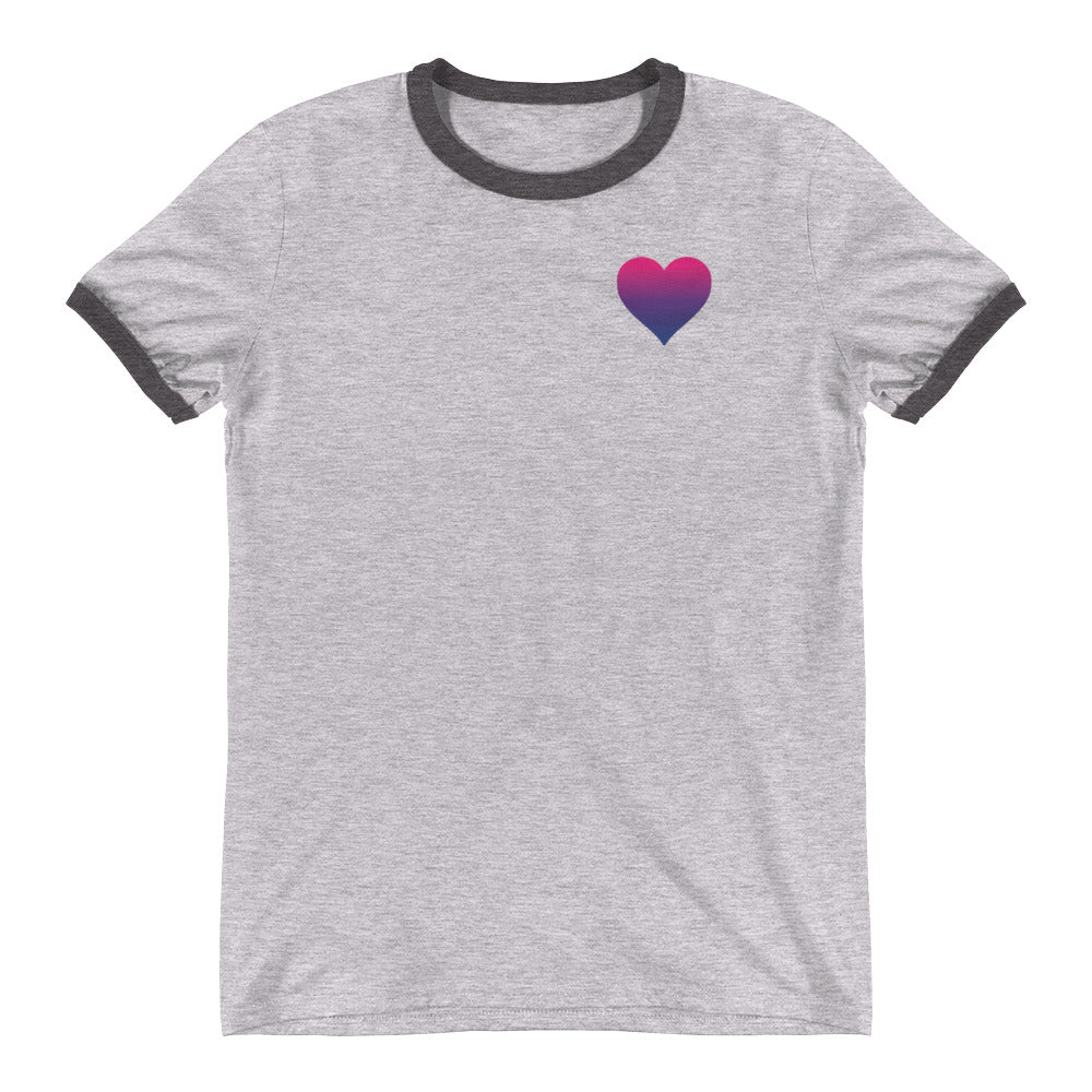 Bisexual Heart Ringer T-Shirt