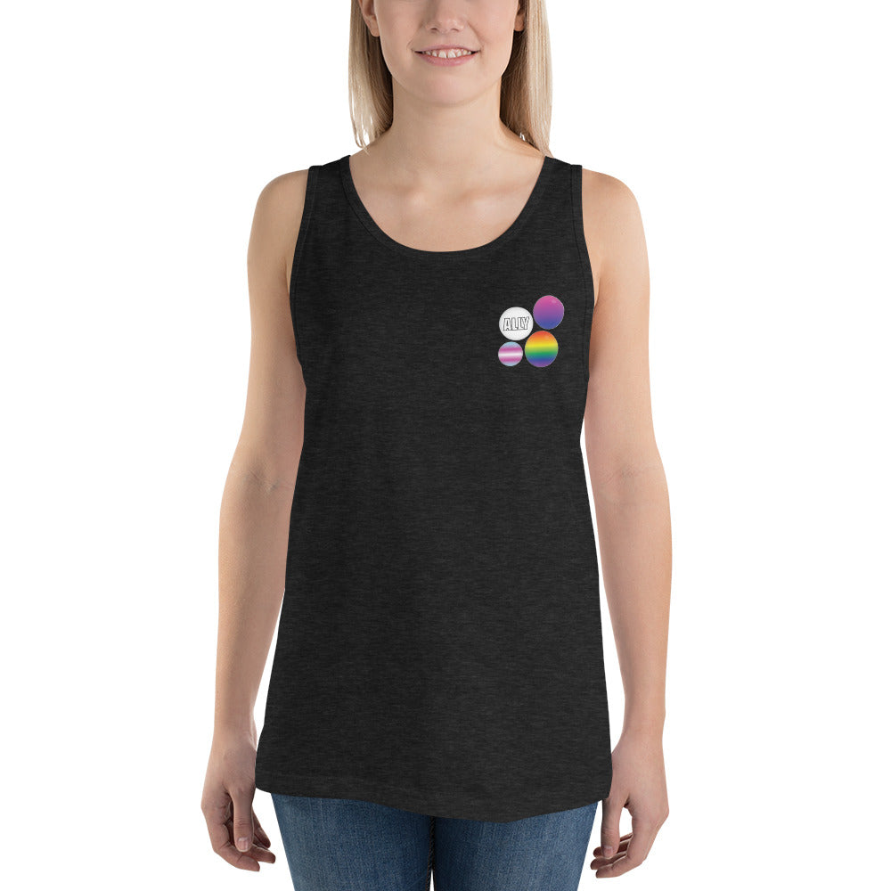 Ally Pride Button Unisex Tank Top