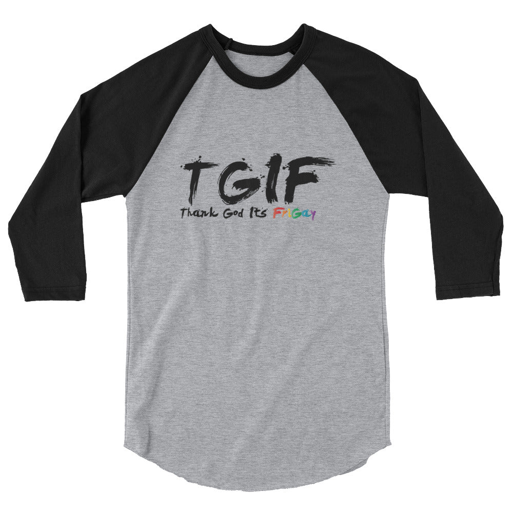 FriGay 3/4 sleeve raglan shirt