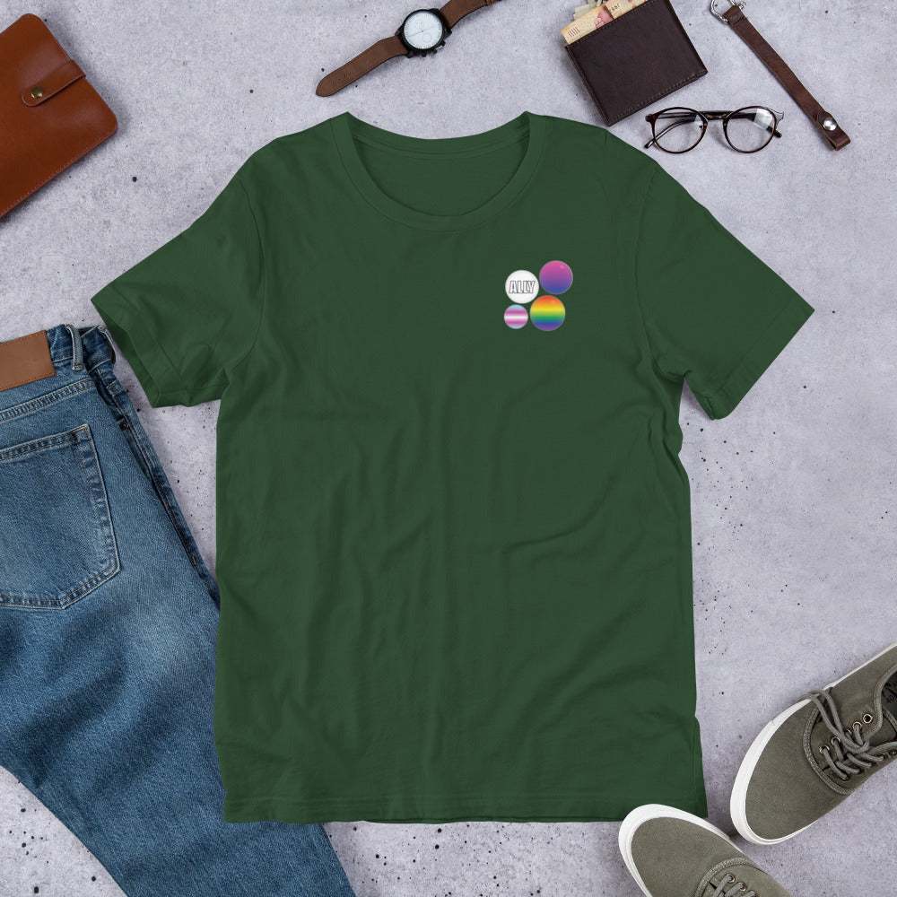 Ally Pride Button T-Shirt