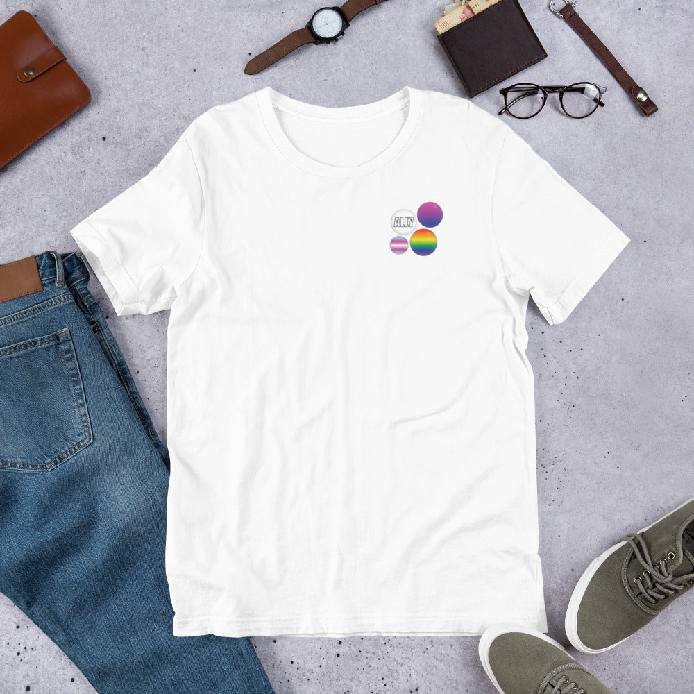 Ally Pride Button T-Shirt