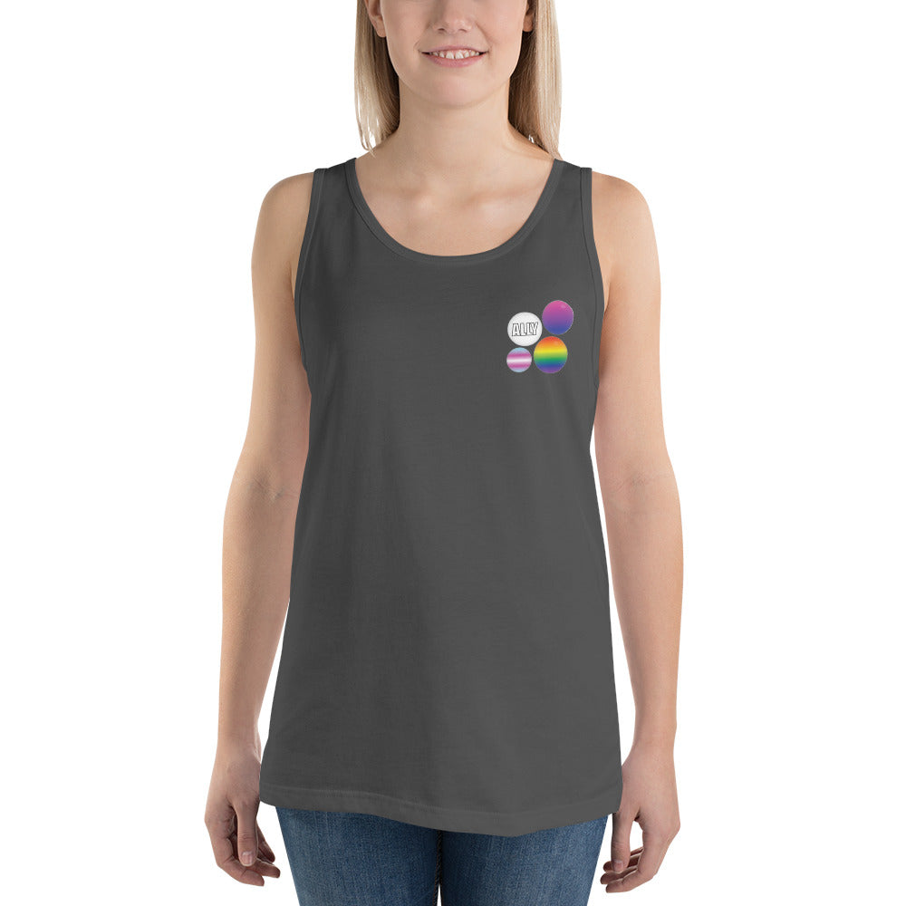 Ally Pride Button Unisex Tank Top