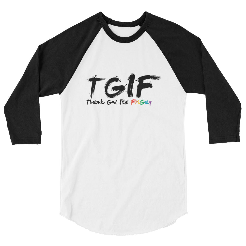 FriGay 3/4 sleeve raglan shirt