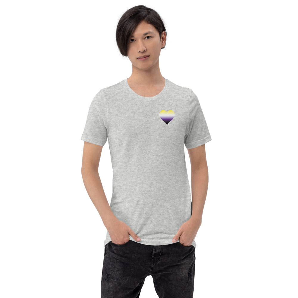 Non-binary Heart Short-Sleeve Unisex T-Shirt