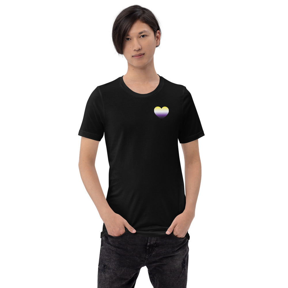 Non-binary Heart Short-Sleeve Unisex T-Shirt