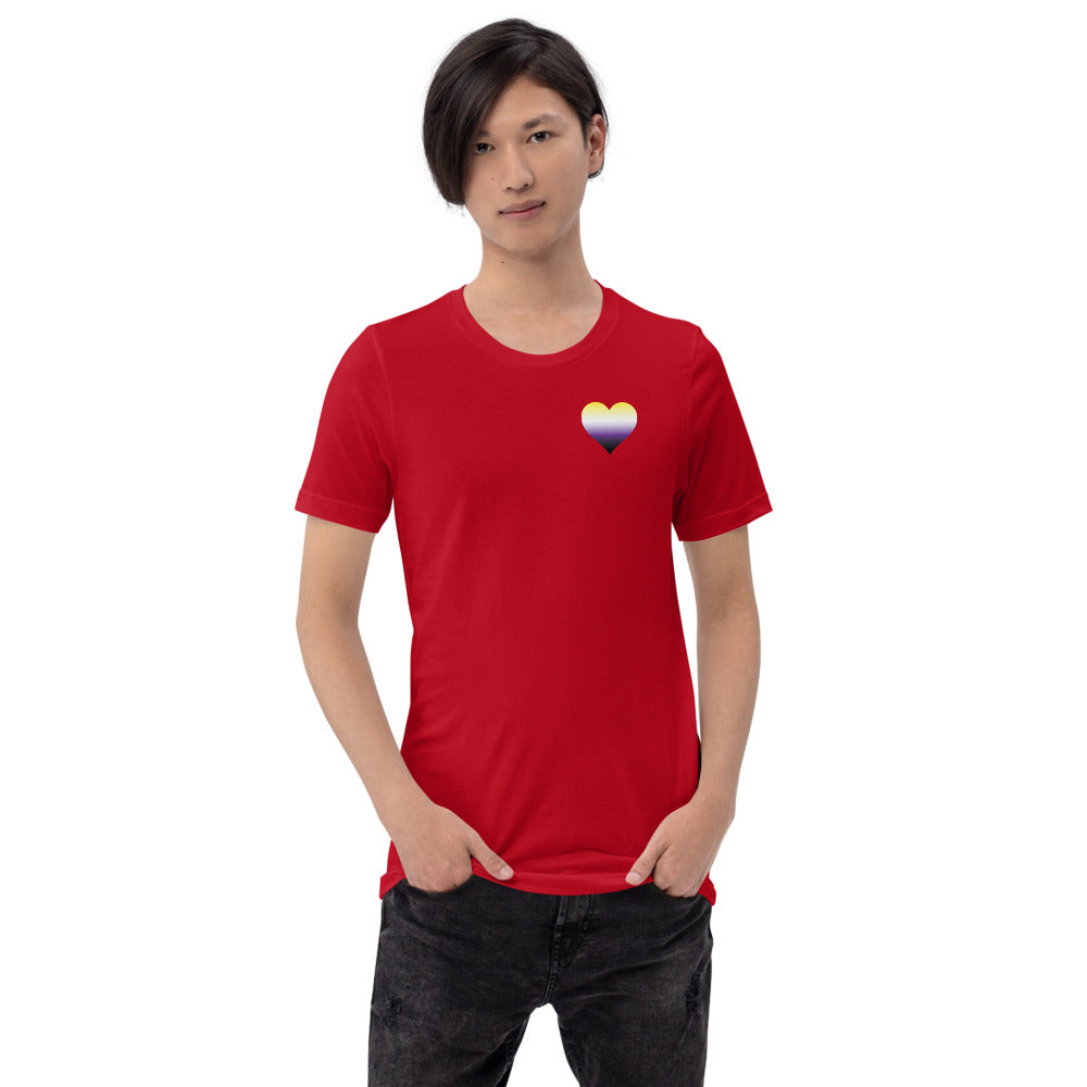 Non-binary Heart Short-Sleeve Unisex T-Shirt