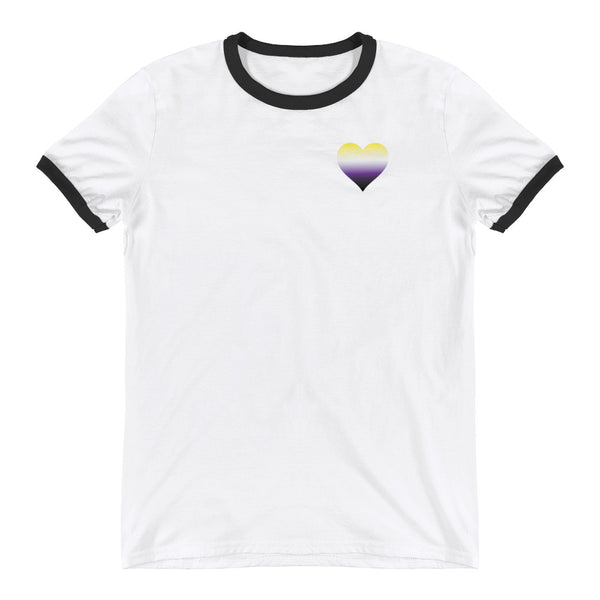 Non-binary Heart Ringer T-Shirt