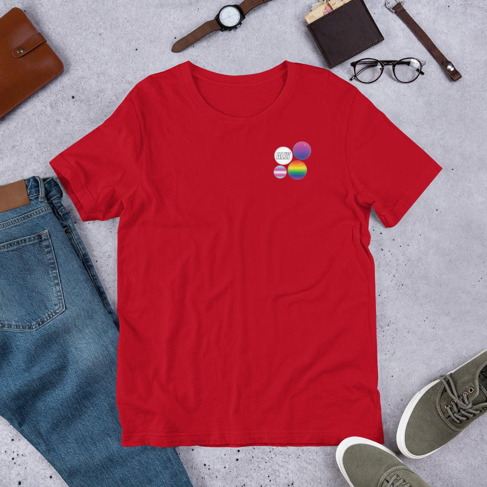 Ally Pride Button T-Shirt