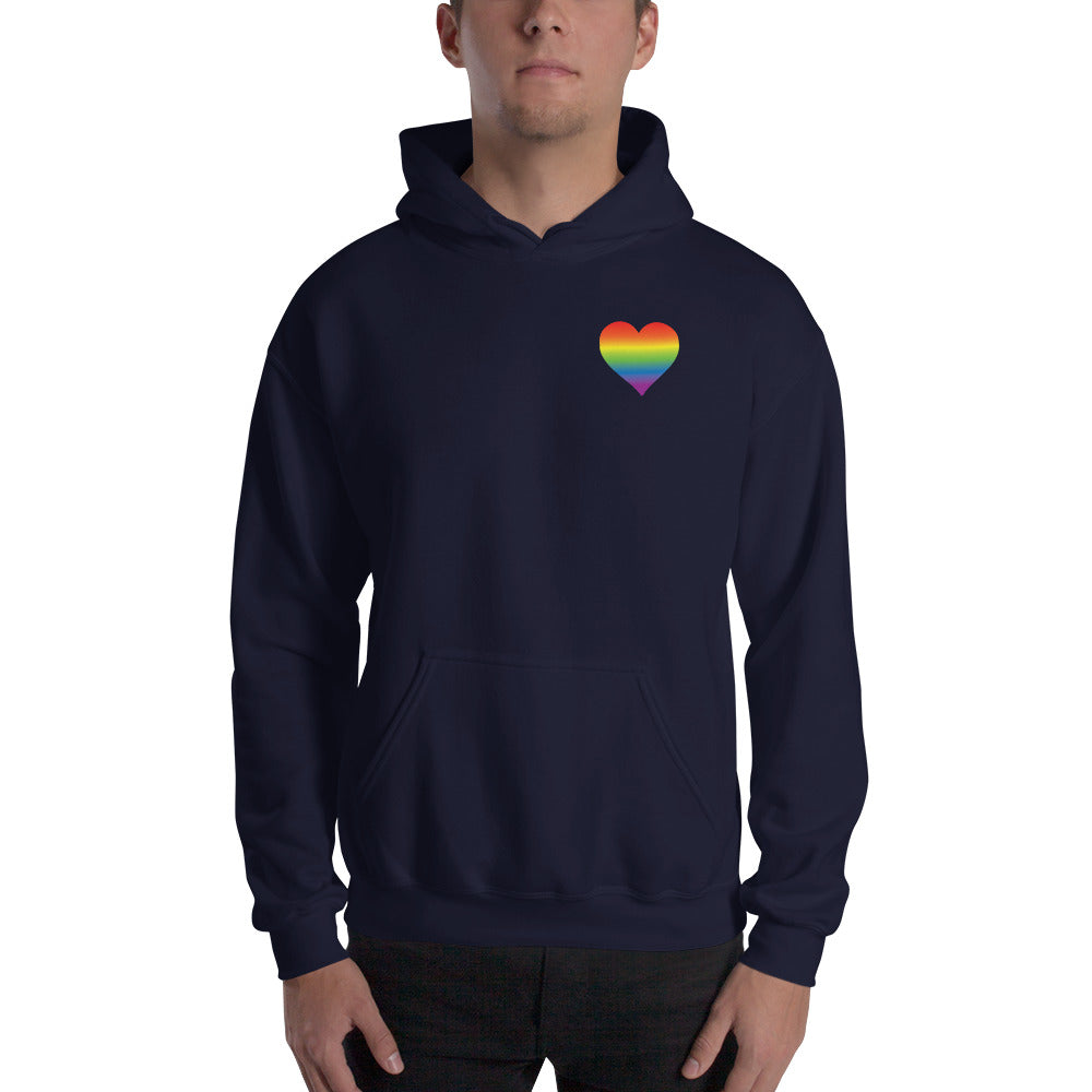 Rainbow Heart Hooded Sweatshirt