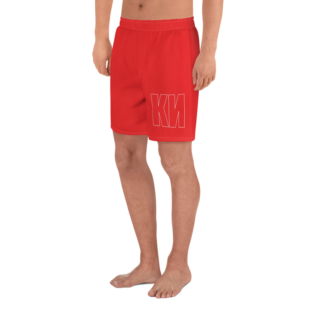KN All-Over Print Men's Athletic Long Shorts