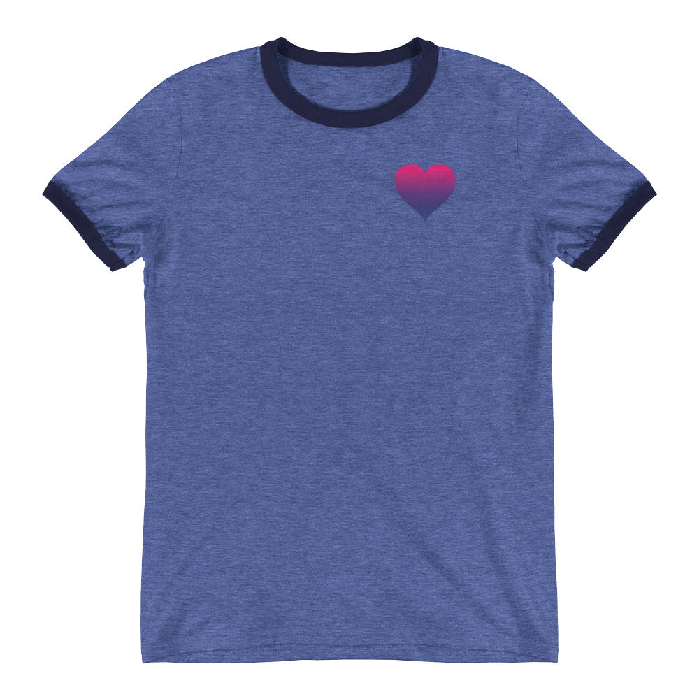 Bisexual Heart Ringer T-Shirt