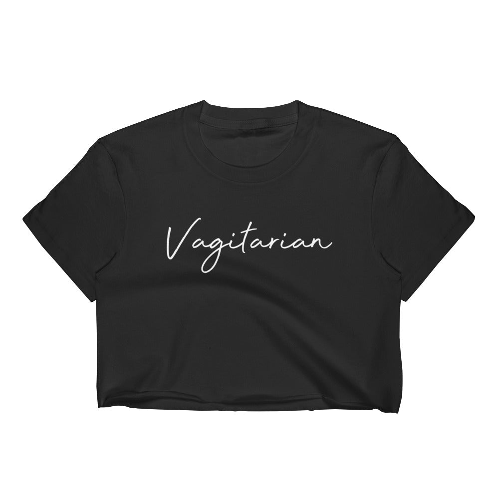 Vagitarian Cropped T-Shirt w/ Tear Away Label