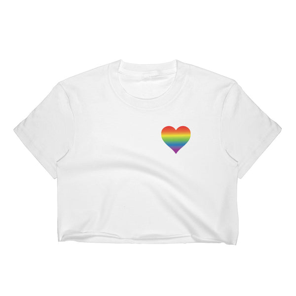 Rainbow Heart Women's Crop Top