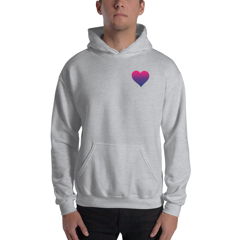 Bisexual Heart Hooded Sweatshirt