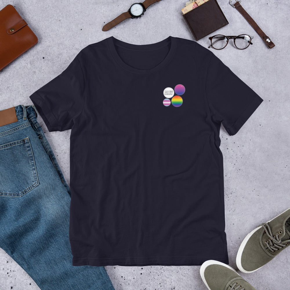 Ally Pride Button T-Shirt