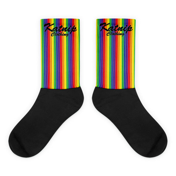 Rainbow Black foot socks