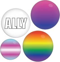 Ally Pride Button Unisex  Tank Top