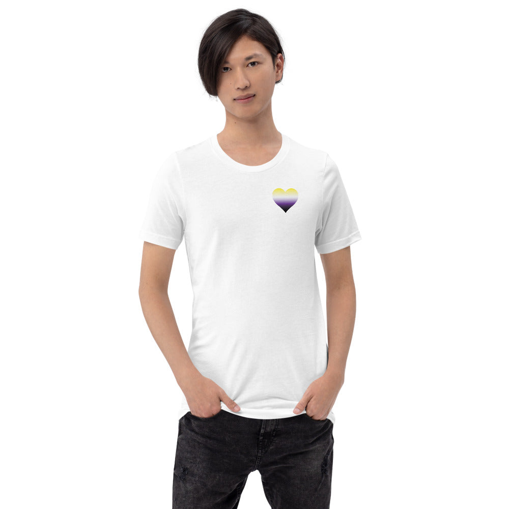 Non-binary Heart Short-Sleeve Unisex T-Shirt